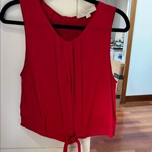 LOFT Women's Red Sleeveless Top